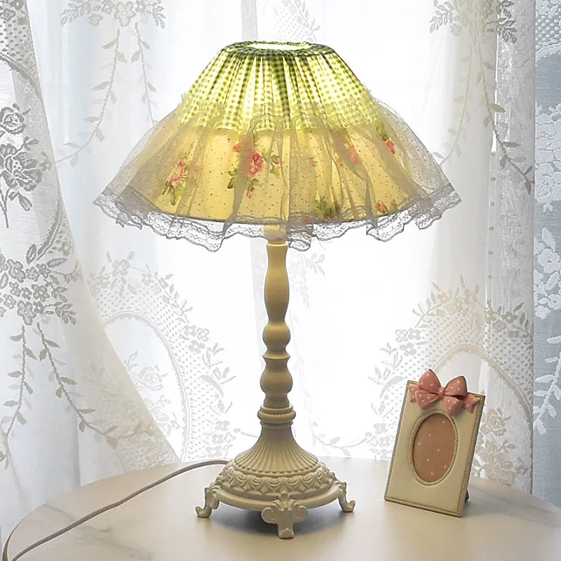 Solar Lamp - Lampu meja bergaya pastoral Prancis, lampu