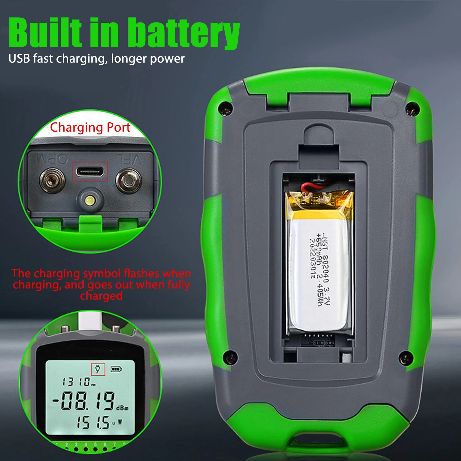 Energy Monitor Meter - Penguji Daya Kabel Optik Lampu Merah