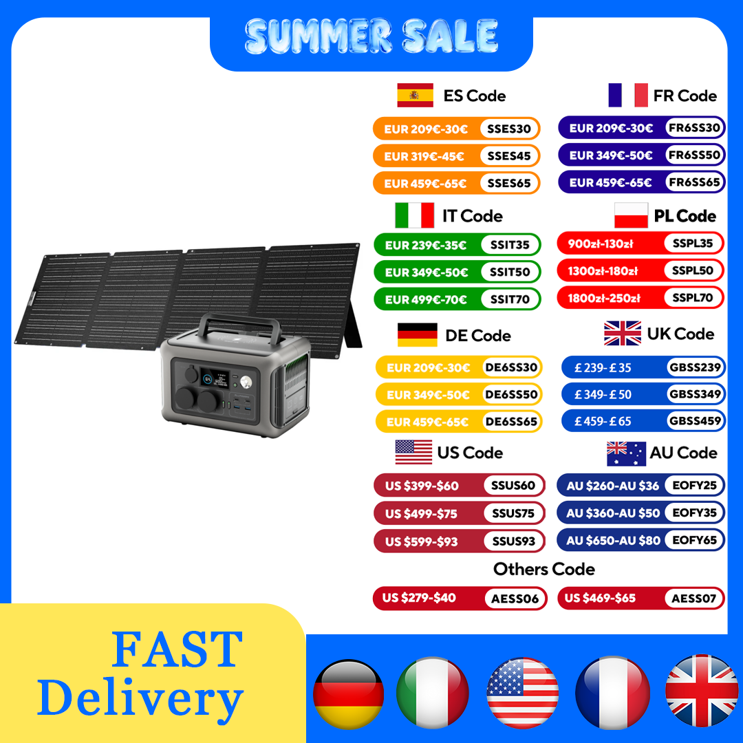 Solar Panel - ALLPOWERS R600 Power station 299Wh 600W