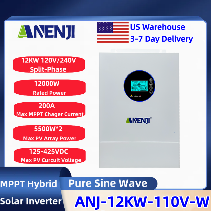 ANENJI Inverter Surya Hibrida  - Charge Controller Solar ulasan dan harga