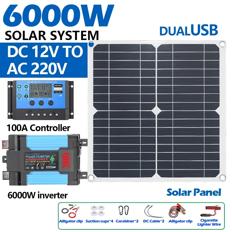 Kit tenaga surya 6000W dilengk - Solar Panel 200W ulasan dan harga